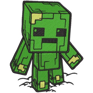Creeper Minecraft embroidery design - Embroidery Design