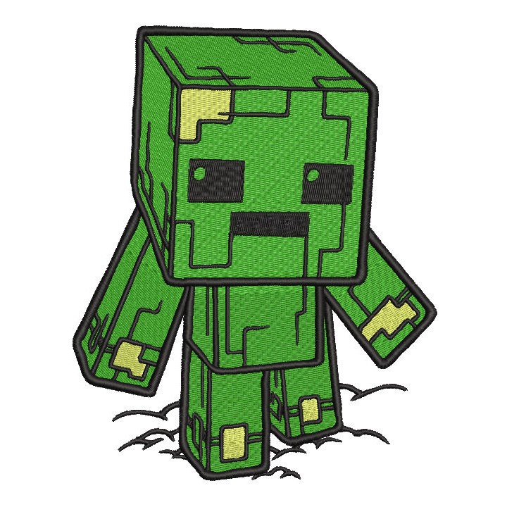 Creeper Minecraft embroidery design - Embroidery Design