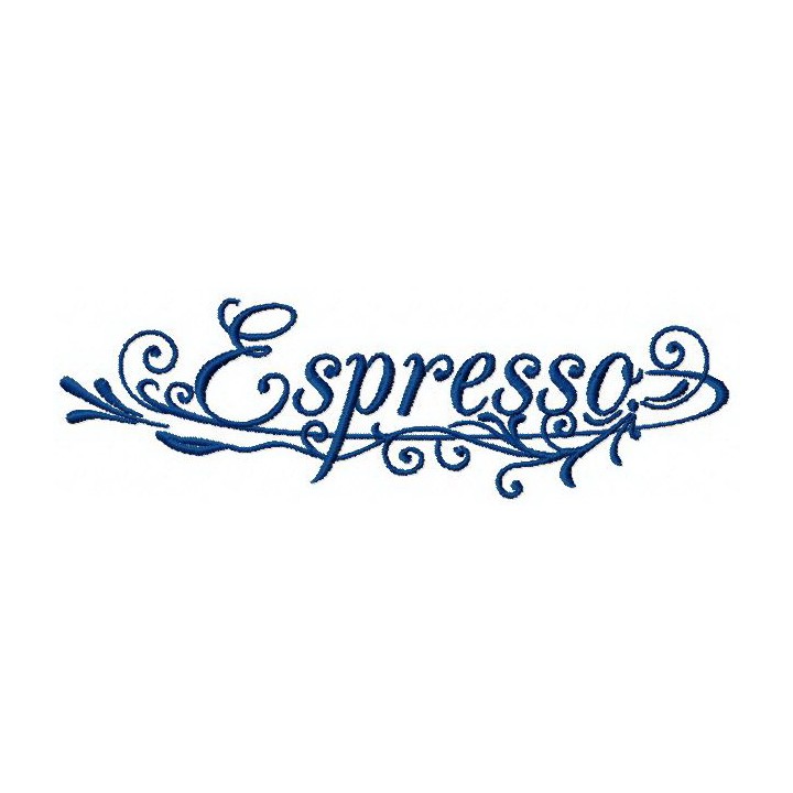 Espresso embroidery design - Embroidery Design