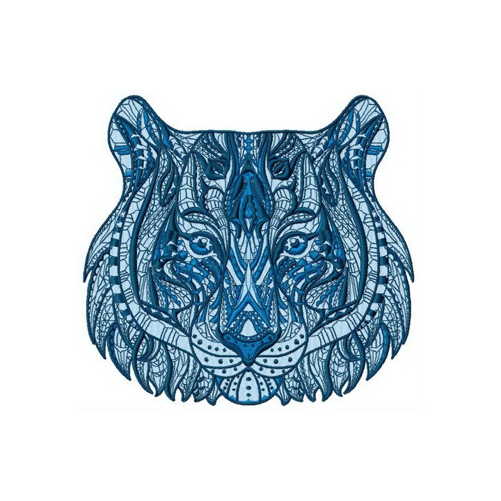 Mosaic tiger 2 embroidery design - Embroidery Design