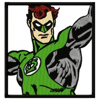Green Lantern 1 embroidery design - Embroidery Design