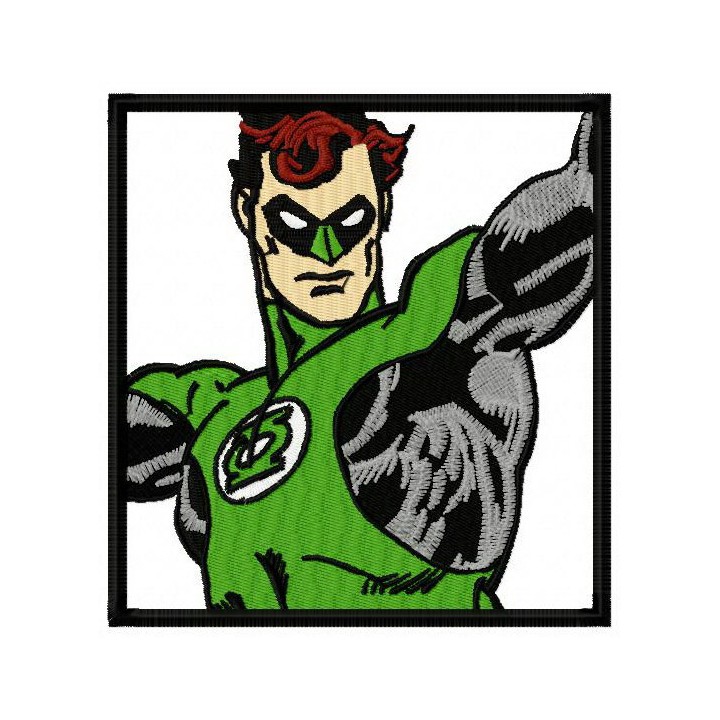 Green Lantern 1 embroidery design - Embroidery Design