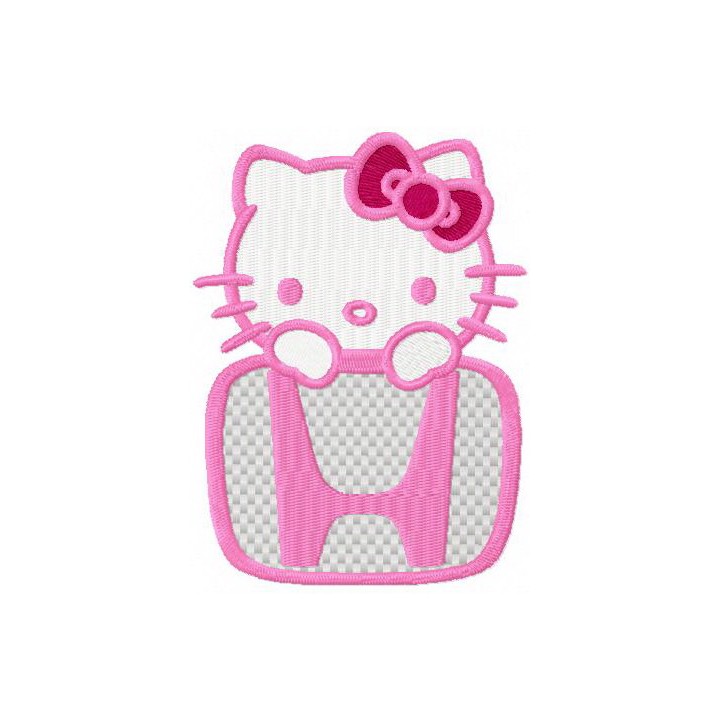 Hello Kitty Honda logo embroidery design - Embroidery Design