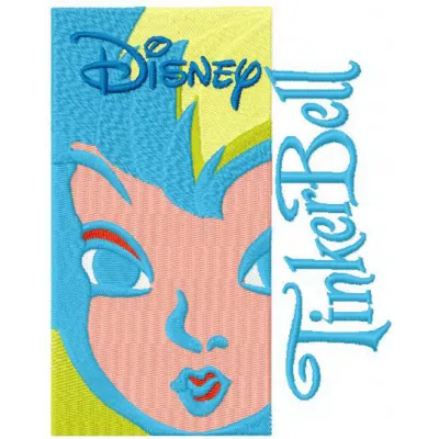 Tinkerbell 8 embroidery design preview showcasing a whimsical fairy motif, ideal for stitching on apparel and accessories.