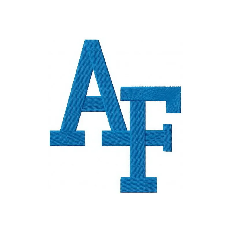 Air Force Falcons primary logo embroidery design preview for stitching on apparel and accessories.