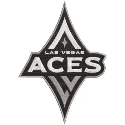 Embroidery design preview of the Las Vegas Aces logo 2024 featuring vibrant colors and detailed stitching.
