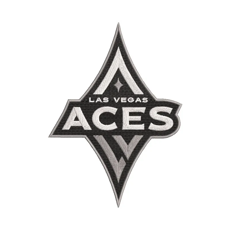 Embroidery design preview of the Las Vegas Aces logo 2024 featuring vibrant colors and detailed stitching.
