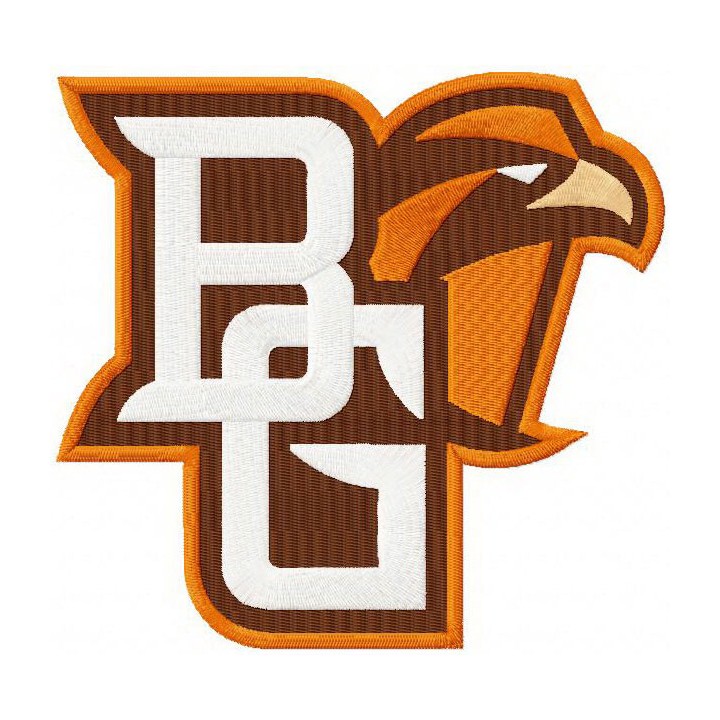 Bowling Green Falcon primary logo embroidery design - Embroidery Design