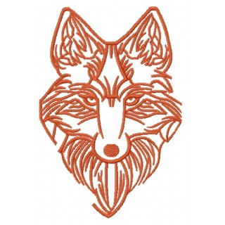 Tribal wolf 6 embroidery design - Embroidery Design