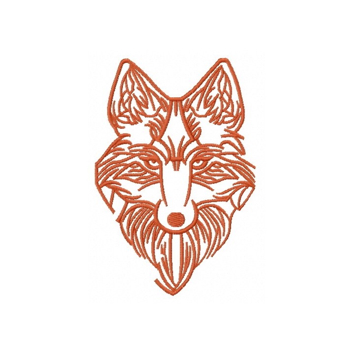 Tribal wolf 6 embroidery design - Embroidery Design