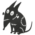 Sparky embroidery design featuring a playful monster, perfect for creative stitching on t-shirts or tote bags.