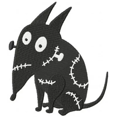 Sparky embroidery design featuring a playful monster, perfect for creative stitching on t-shirts or tote bags.