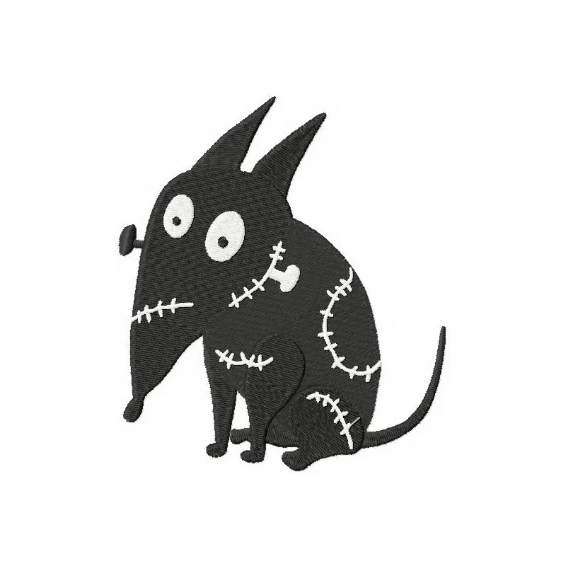 Sparky embroidery design featuring a playful monster, perfect for creative stitching on t-shirts or tote bags.