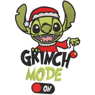 Stitch Grinch mode embroidery design - Embroidery Design