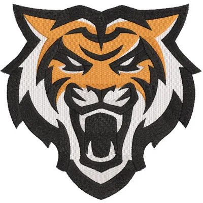 Embroidery design preview of Idaho State Bengals Primary Logo with vibrant colors and detailed stitching.