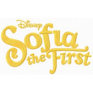 Sofia the First one color logo 2 embroidery design - Embroidery Design