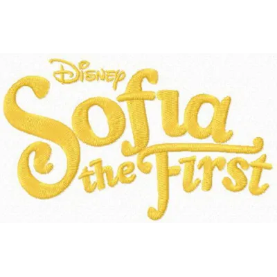Sofia the First one color logo 2 embroidery design preview, showcasing a simple yet charming stitched motif.