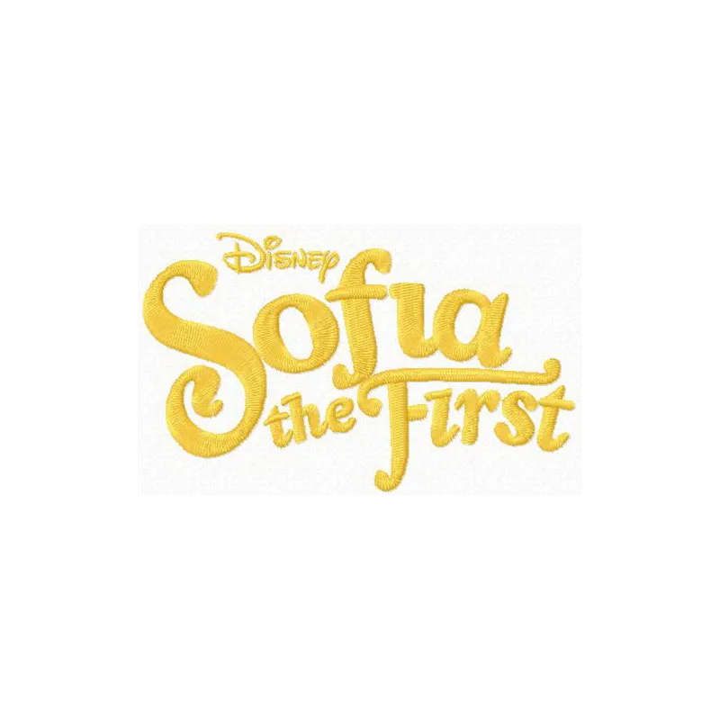 Sofia the First one color logo 2 embroidery design preview, showcasing a simple yet charming stitched motif.