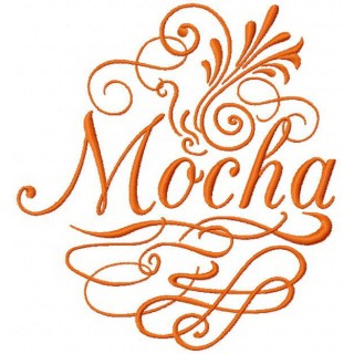 Mocha embroidery design - Embroidery Design
