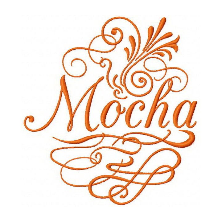 Mocha embroidery design - Embroidery Design
