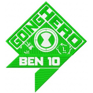 Ben 10 Going hero embroidery design - Embroidery Design