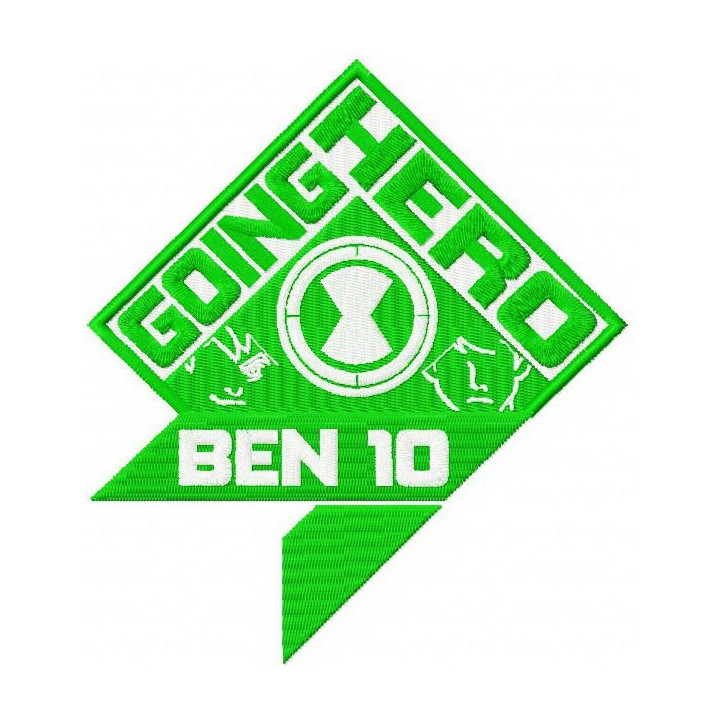 Ben 10 Going hero embroidery design - Embroidery Design