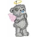 Teddy Angel embroidery design featuring a cute teddy bear with angel wings, ideal for creative stitching projects.