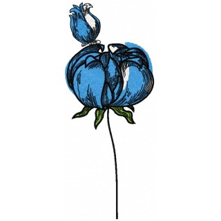 Blue meadow 8 embroidery design - Embroidery Design