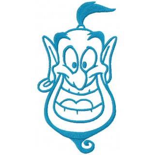 Genie one colored embroidery design - Embroidery Design