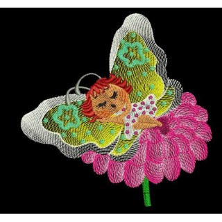 Butterfly Baby embroidery design - Embroidery Design