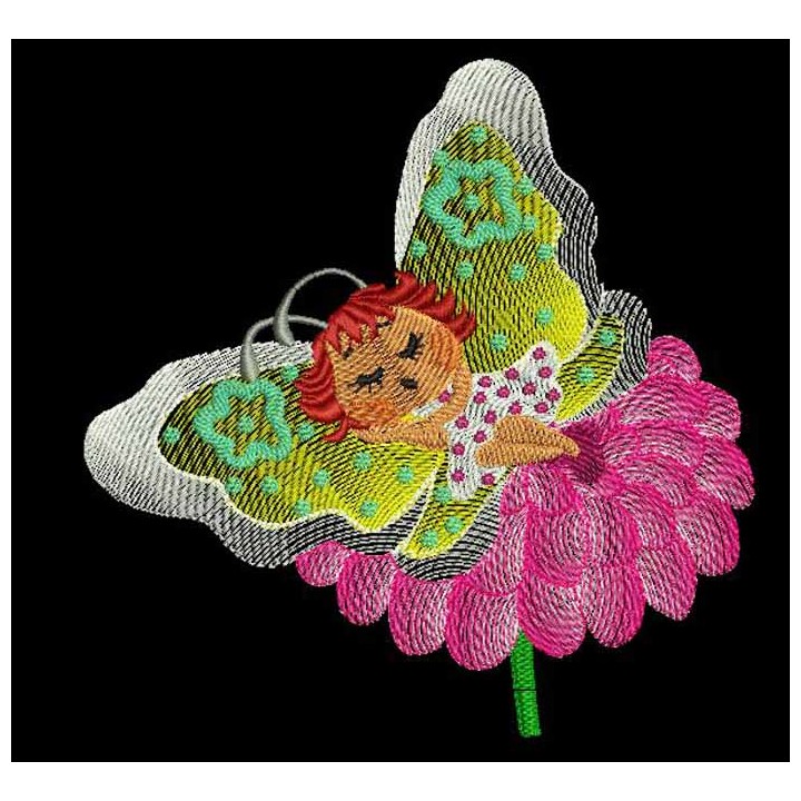 Butterfly Baby embroidery design - Embroidery Design