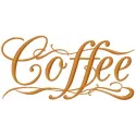 Coffee embroidery design featuring a stylish coffee cup motif, perfect for stitching on kitchen towels and tote bags.