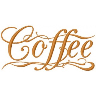 Coffee embroidery design - Embroidery Design