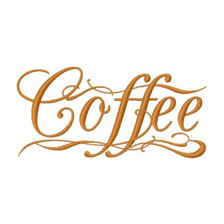 Coffee embroidery design - Embroidery Design
