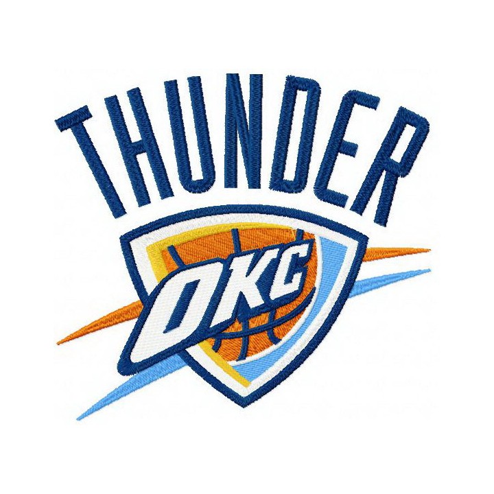 Oklahoma City Thunder logo embroidery design - Embroidery Design