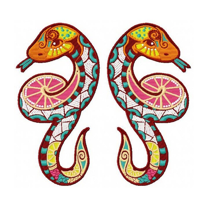 Zodiac Sign Gemini embroidery design - Embroidery Design