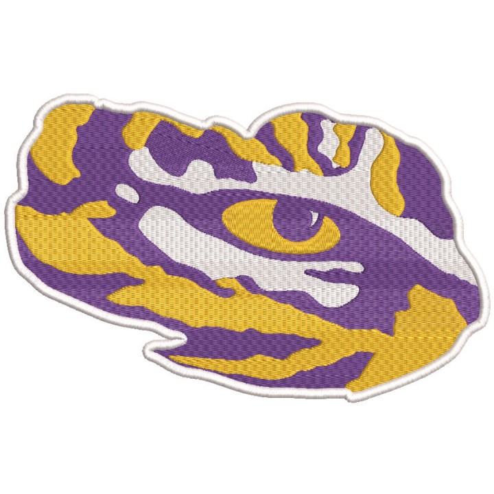 LSU Tigers Secondary logo embroidery design - Embroidery Design