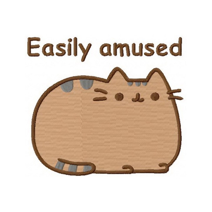 Maneki Neko easily amused embroidery design - Embroidery Design