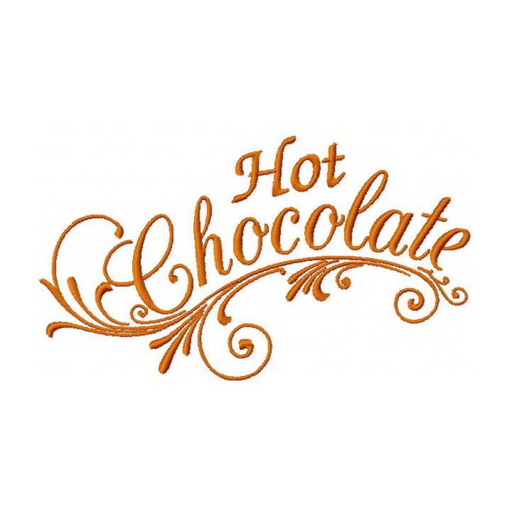 Hot chocolate embroidery design - Embroidery Design