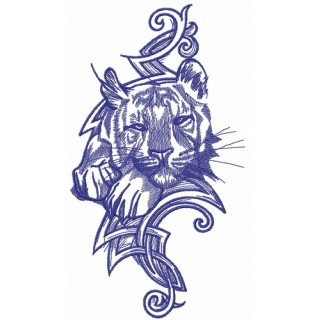 Wild tiger 3 embroidery design - Embroidery Design