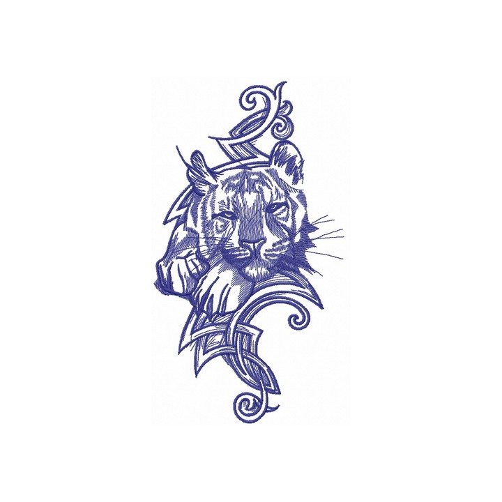 Wild tiger 3 embroidery design - Embroidery Design