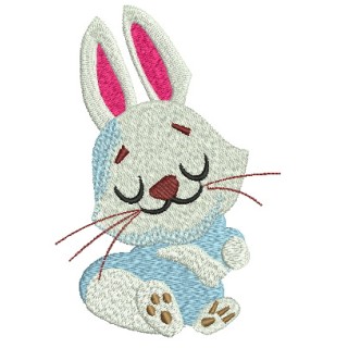 Dreamy bunny embroidery design - Embroidery Design