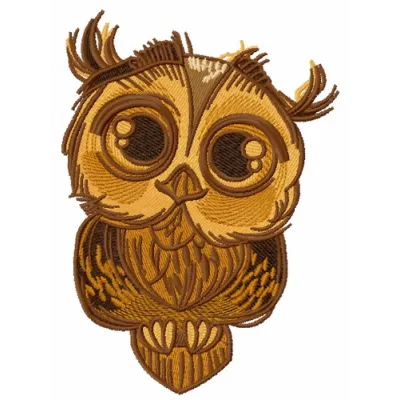 Embroidery design preview of Cute Owl 5, showcasing a charming stitched motif for creative projects.
