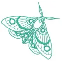 Spoty moth embroidery design showcasing intricate details, perfect for stitching on garments and home decor.