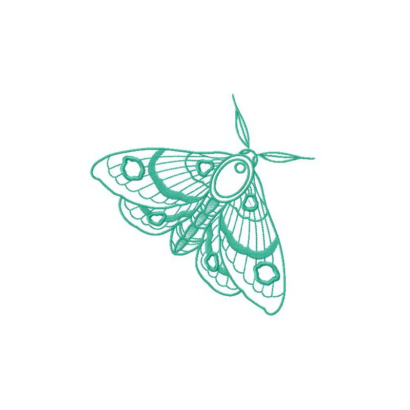 Spoty moth embroidery design showcasing intricate details, perfect for stitching on garments and home decor.