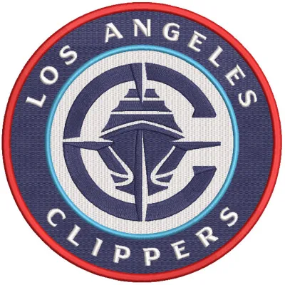 Los Angeles Clippers logo 2024 embroidery design preview showcasing vibrant colors and clean edges.