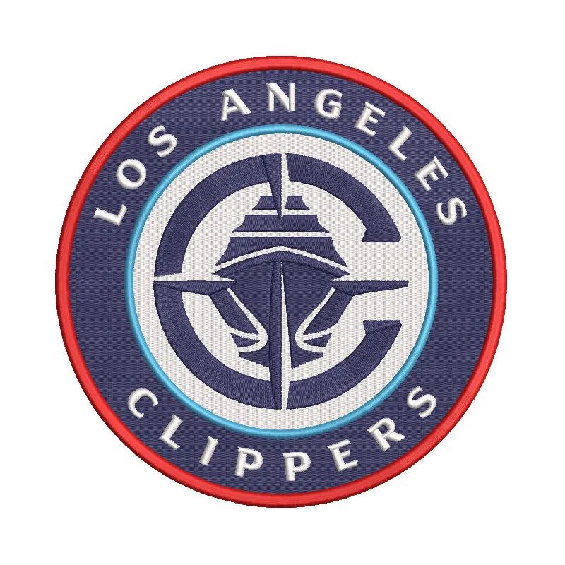 Los Angeles Clippers logo 2024 embroidery design preview showcasing vibrant colors and clean edges.