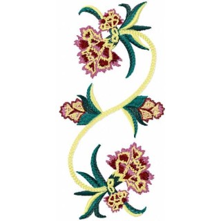 Yellow swirl flower 9 embroidery design - Embroidery Design