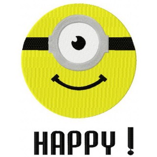 Happy Minion embroidery design - Embroidery Design