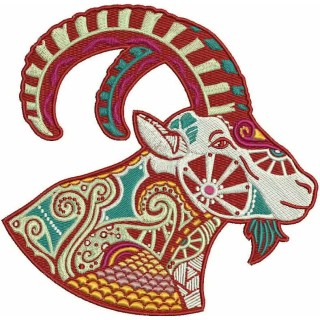 Zodiac Sign Сapricorn embroidery design - Embroidery Design